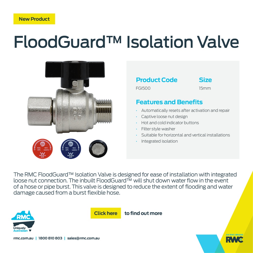 RMC FloodGuard Isolation Valve DN15